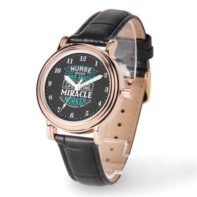 Funny Nurse Word Art Armbanduhr (Winkel)