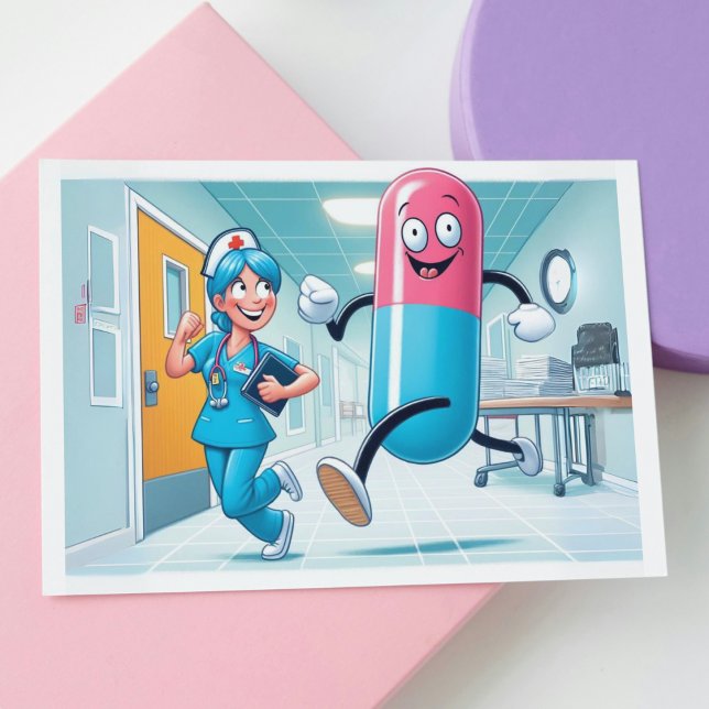Funny Nurses Day Postkarte (Von Creator hochgeladen)