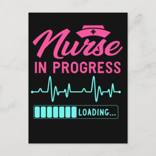 Funny Nursing Future Registered Nurse Loading Postkarte