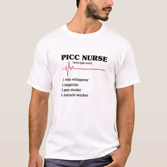 Funny Nursing Picc Team Krankenpflege registrierte T-Shirt (Vorderseite)