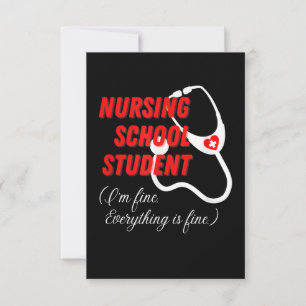 Funny Nursing School Student Geschenk RN Stethosco RSVP Karte