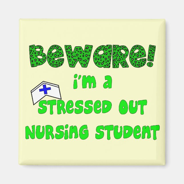 Funny Nursing Student T - Shirt und Geschenke Magnet (Vorne)