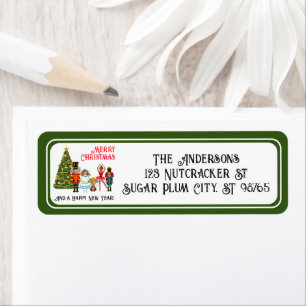 Funny Nutcracker Familie von fünf grünen Weihnacht