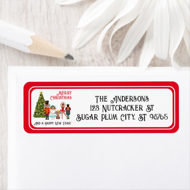 Funny Nutcracker Familie von fünf roten Weihnachte (Insitu)