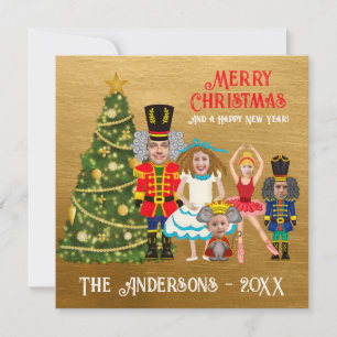 Funny Nutcracker Family Feiertagskarte
