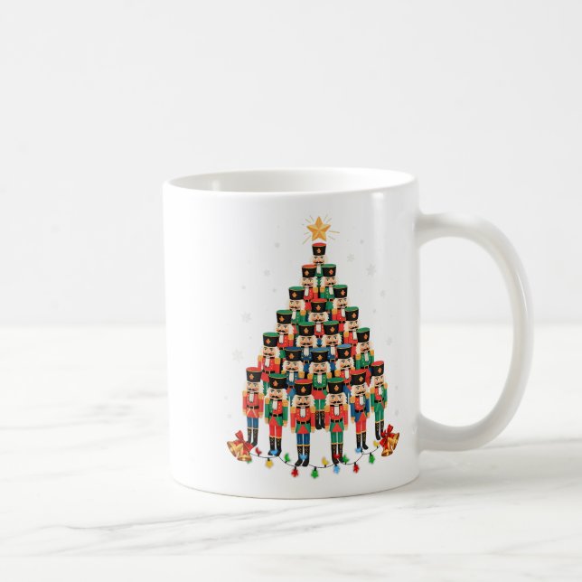 Funny Nutcracker Weihnachtsbaum Xmas Männer Frauen Kaffeetasse (Rechts)