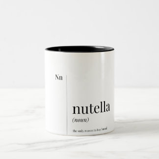 Funny Nutella Definition Zweifarbige Tasse