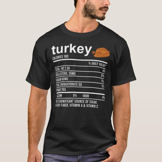 Funny Nutrition Fact Food Apparel Feinschmecker Tü T-Shirt (Vorderseite)