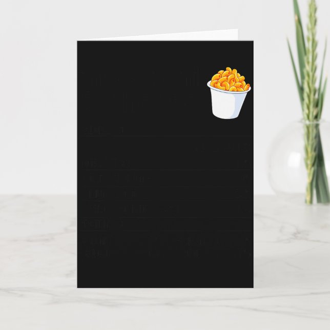 Funny Nutrition Facts Thanksgiving Apparel Macaron Karte (Vorderseite)