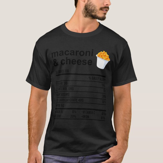 Funny Nutrition Facts Thanksgiving Apparel Macaron T-Shirt (Vorderseite)