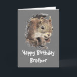 Funny, Nutty Brother Birthday Eichhörnchen Karte<br><div class="desc">Auf den nusssten in der Familie. Eine tolle Karte für den besonderen Bruder oder einen,  der Eichhörnchen,  Tiere,  Wildtiere oder Natur mag.</div>