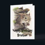 Funny, Nutty Brother Birthday Squirrel Card Karte<br><div class="desc">Auf den nusssten in der Familie. Eine tolle Karte für den besonderen Bruder oder einen,  der Eichhörnchen,  Tiere,  Wildtiere oder Natur mag.</div>