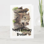 Funny, Nutty Brother Birthday Squirrel Card Karte<br><div class="desc">Auf den nusssten in der Familie. Eine tolle Karte für den besonderen Bruder oder einen,  der Eichhörnchen,  Tiere,  Wildtiere oder Natur mag.</div>