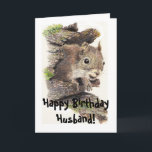 Funny, Nutty Husband Birthday Squirrel Card Karte<br><div class="desc">Auf den nusssten in der Familie. Eine tolle Karte für den besonderen Mann oder einen,  der Eichhörnchen,  Tiere,  Wildtiere oder Natur mag.</div>