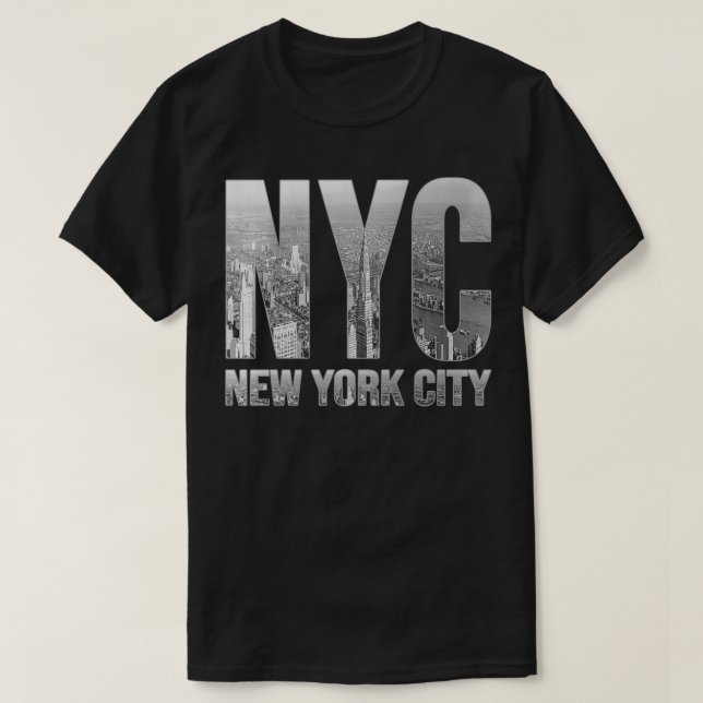 Funny NYC Skylines New York City, die nie schläft T-Shirt (Design vorne)