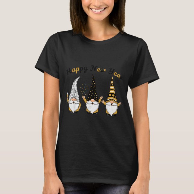Funny Nye Gnome Shirts For Women, Happy New Year 2 (Vorderseite)