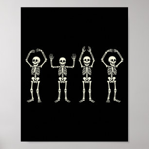 Funny O-h-i-o Staat Skeleton Ohio Vintag Hallowee Poster