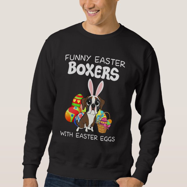 Funny Oaster Boxers mit Ostereiern Sweatshirt (Vorderseite)