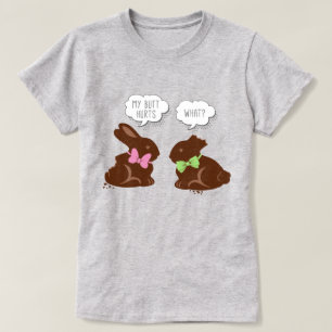 Funny Oaster Bunny Chocolate T-Shirt