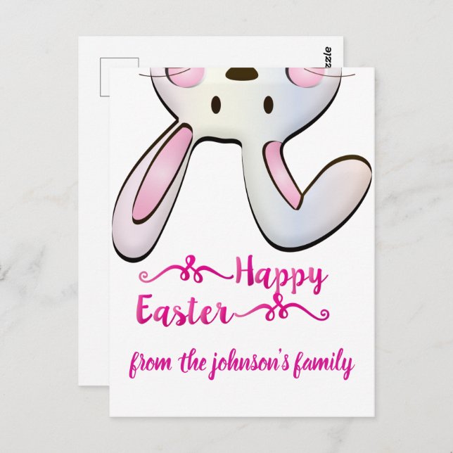 Funny Oaster Bunny Postkarte (Vorne/Hinten)