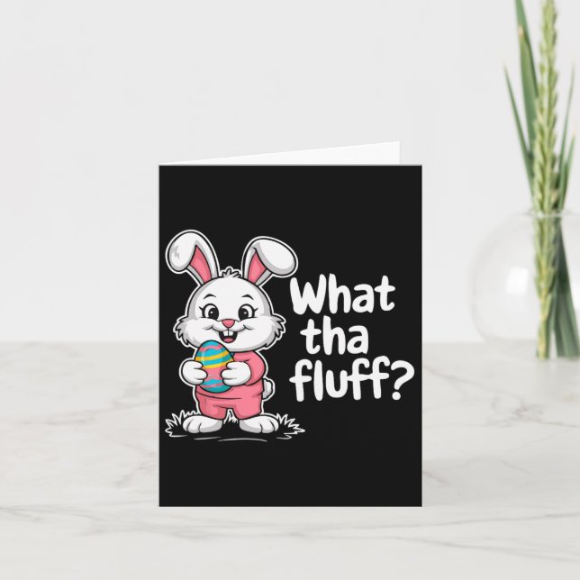 Funny Oaster Bunny - Was als Fluff Karte (Vorderseite)
