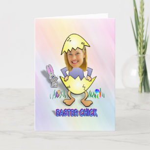 Funny Oaster Card: Add-A-Head Shot™ Osterkick Feiertagskarte