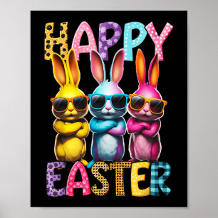 Funny Oaster Cool Bunnies Happy Osterkids Poster
