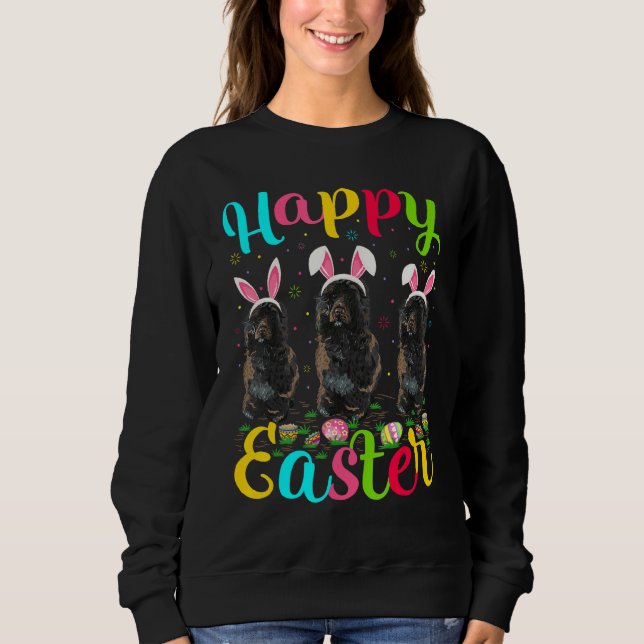 Funny Oaster Egg Bunny Portugiesischer Wasserhund  Sweatshirt (Vorderseite)