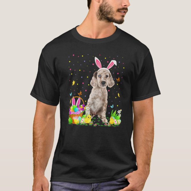 Funny Oaster Egg Jagen Englischer Setter Hunde Ost T-Shirt (Vorderseite)