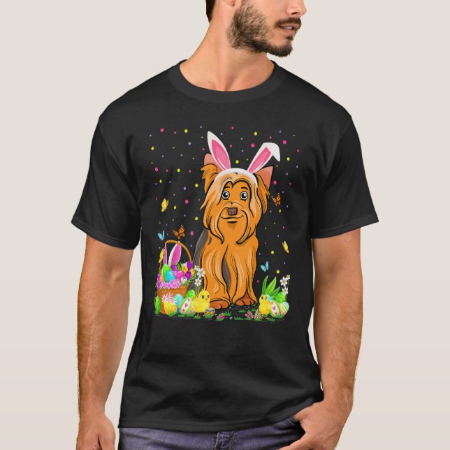 Funny Oaster Egg Jagen Yorkshire Terrier Dog Eas T-Shirt (Vorderseite)