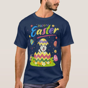 Funny Oaster Egg Lover Alaskan Malamute Dog Happy  T-Shirt