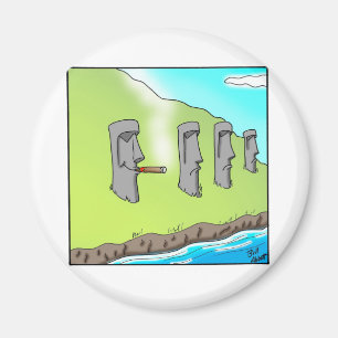 Funny Oaster Island Zigar Cartoon Geschenke Magnet