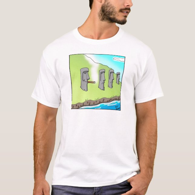 Funny Oaster Island Zigar Cartoon Geschenke T-Shirt (Vorderseite)