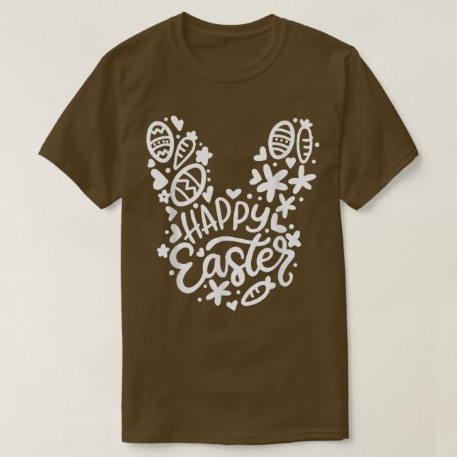 Funny Oaster Niedlich Ostereier Jäger Face Bun T-Shirt (Design vorne)