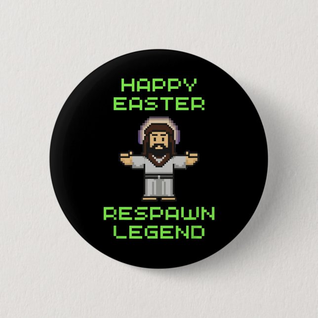 Funny Oaster Video Game Jesus - Respawn Legend - V Button (Vorderseite)