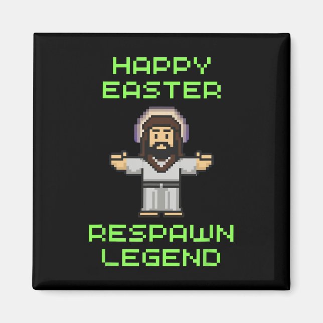 Funny Oaster Video Game Jesus - Respawn Legend - V Magnet (Vorne)