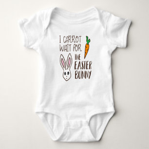 Funny Oaster Zitat Karrot warten Bunny Sprichwort Baby Strampler