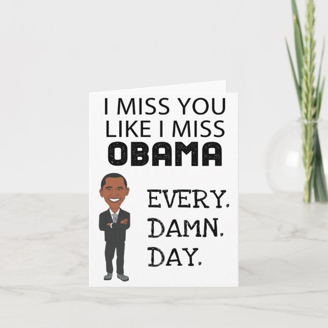Funny Obama Geburtstag Karte (Vorderseite)