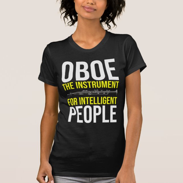Funny Oboe Player Intelligent Musician Spaß T-Shirt (Vorderseite)