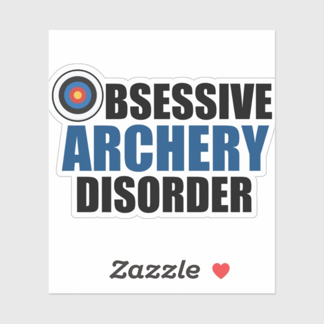 Funny Obsessive Archery Disease Aufkleber (Blatt)