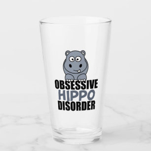 Funny Obsessive Hippo-Störung Glas