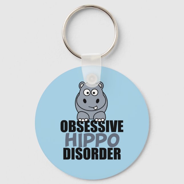 Funny Obsessive Hippo-Störung Schlüsselanhänger (Vorderseite)
