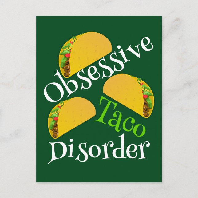 Funny Obsessive Taco-Störung Postkarte (Vorderseite)
