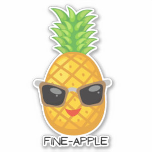 Funny Obstpun Ananas für Laptop-Wasserflasche Aufkleber