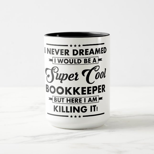 Funny Occupation/Profession Super Book Keeper Tasse (Zentrum)