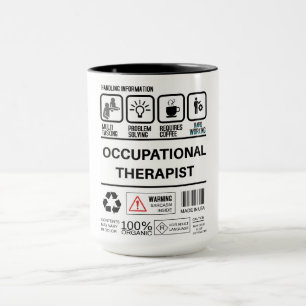 Funny Occupational Therapist Handling Information Tasse