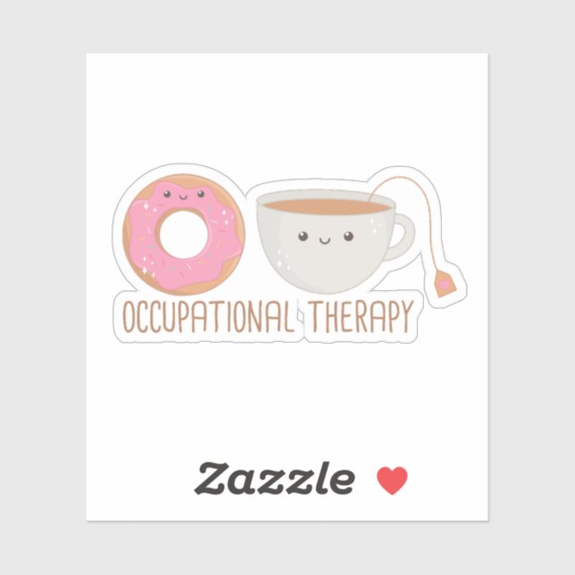 Funny Occupational Therapy O-Tea Aufkleber (Blatt)