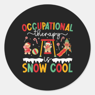 Funny Occupational Therapy Weihnachten Beruf Runder Aufkleber