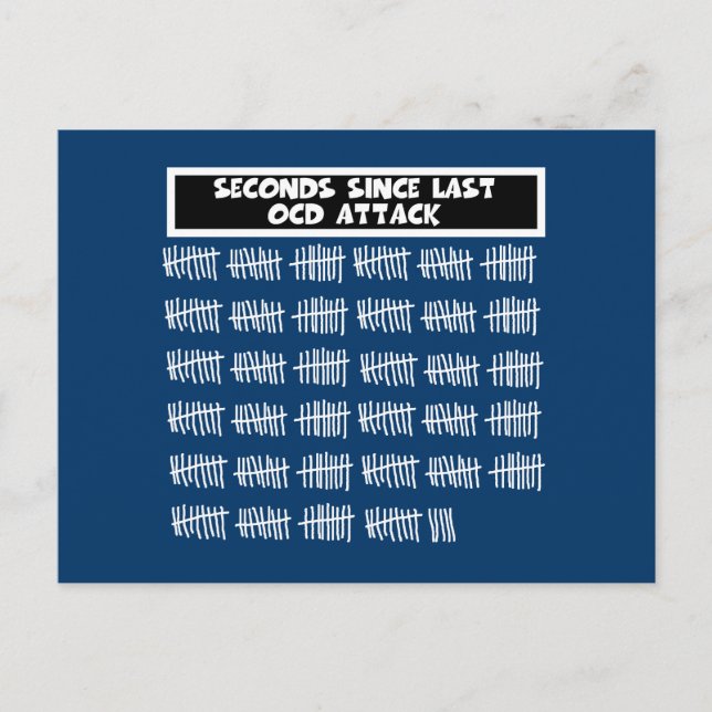 Funny OCD Postkarte (Vorderseite)