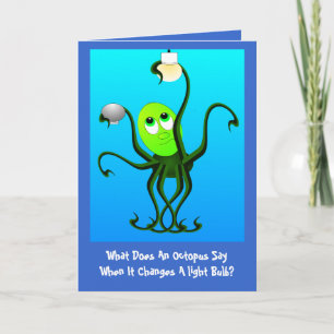 Funny Octopus Geburtstag Karte